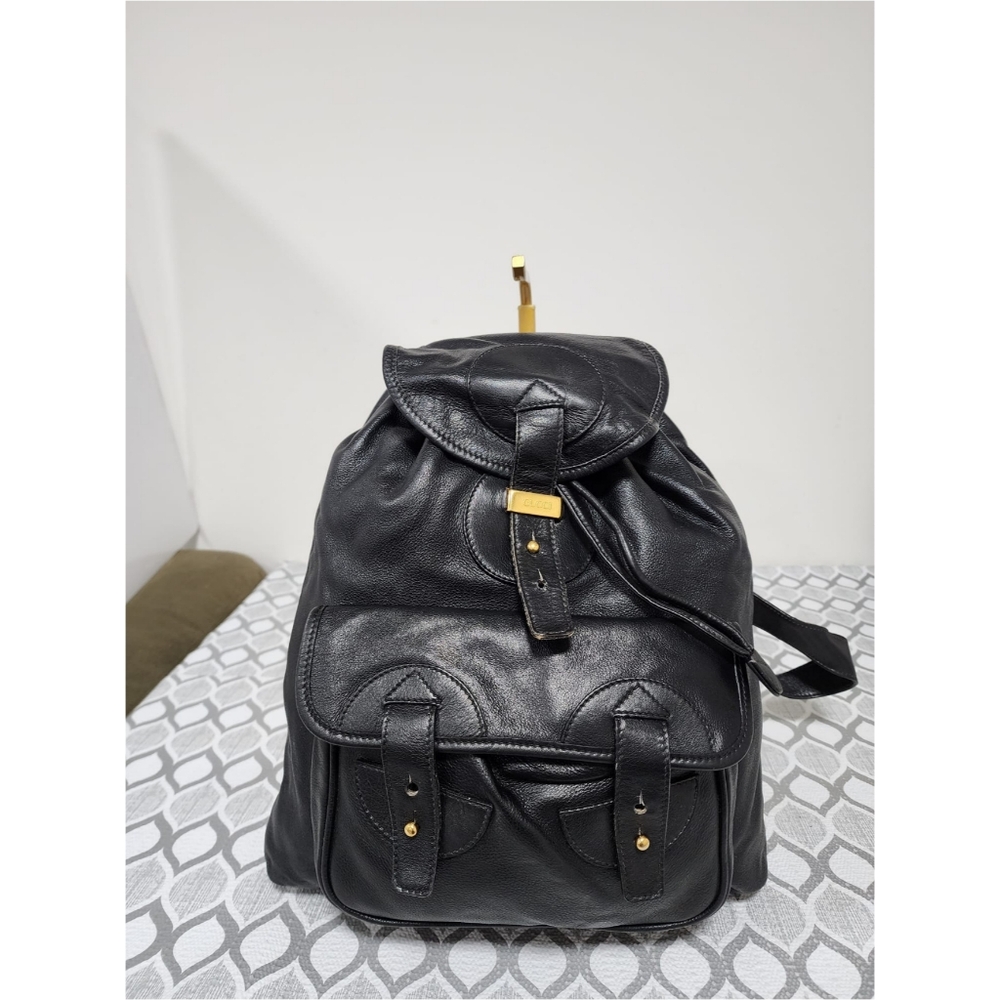Gucci Vintage Leather Backpack Black